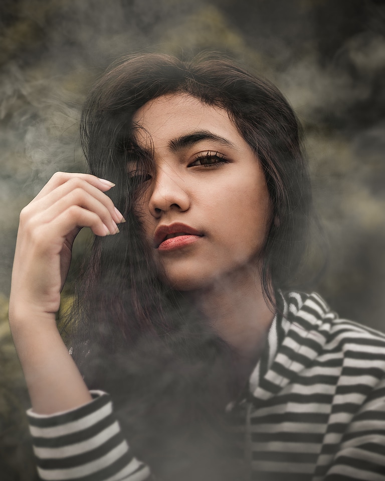 A Mysterious Portrait of an Indonesian Girl