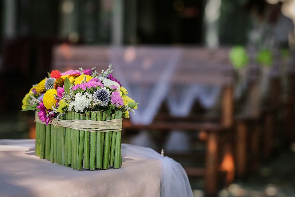 Wedding vase flower