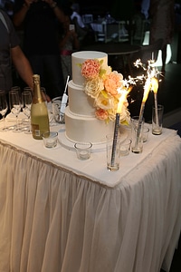 Party cake champagne photo