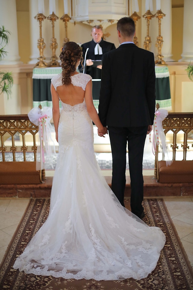 Cathedral catholic wedding photo