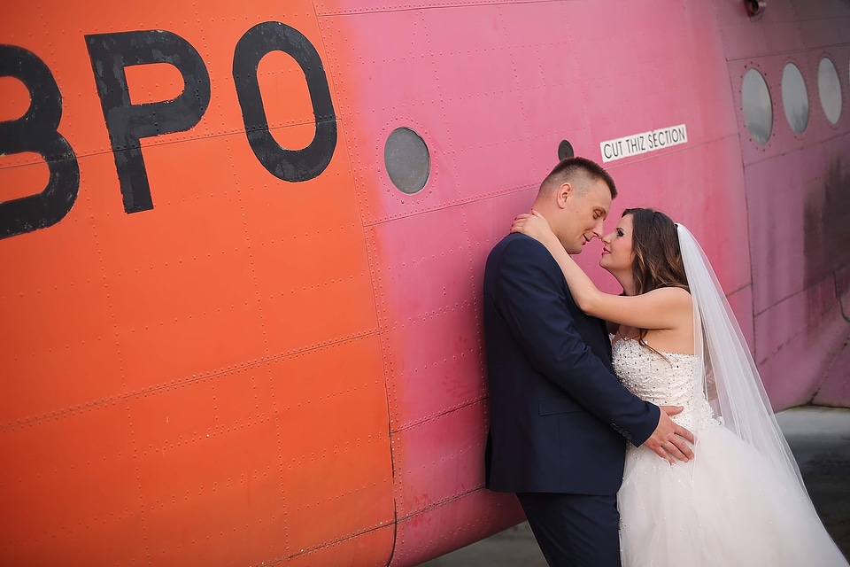 Groom pilot bride