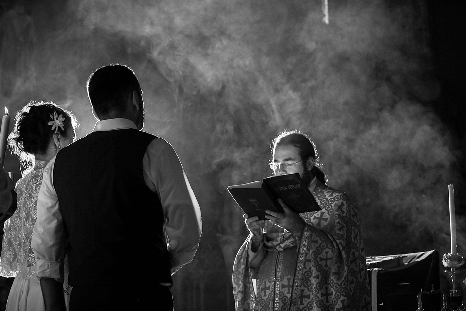Priest orthodox wedding