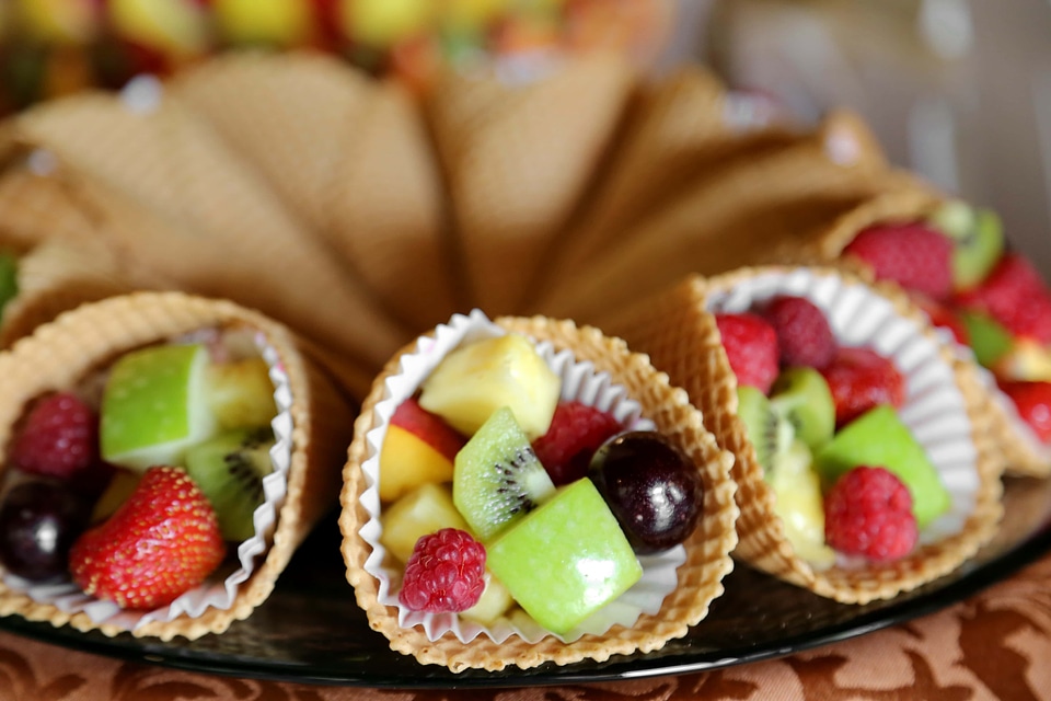 Ice Cream fruit dessert