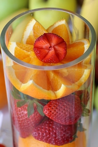 Fruit strawberries oranges photo