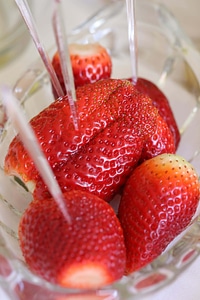 Strawberry crystal bowl