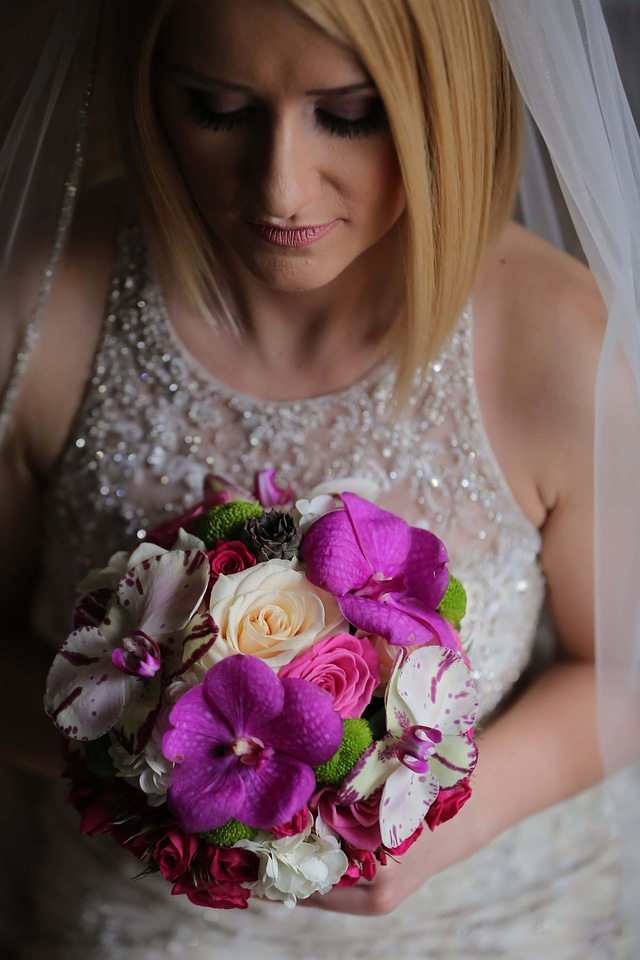 Bride pretty girl blonde hair
