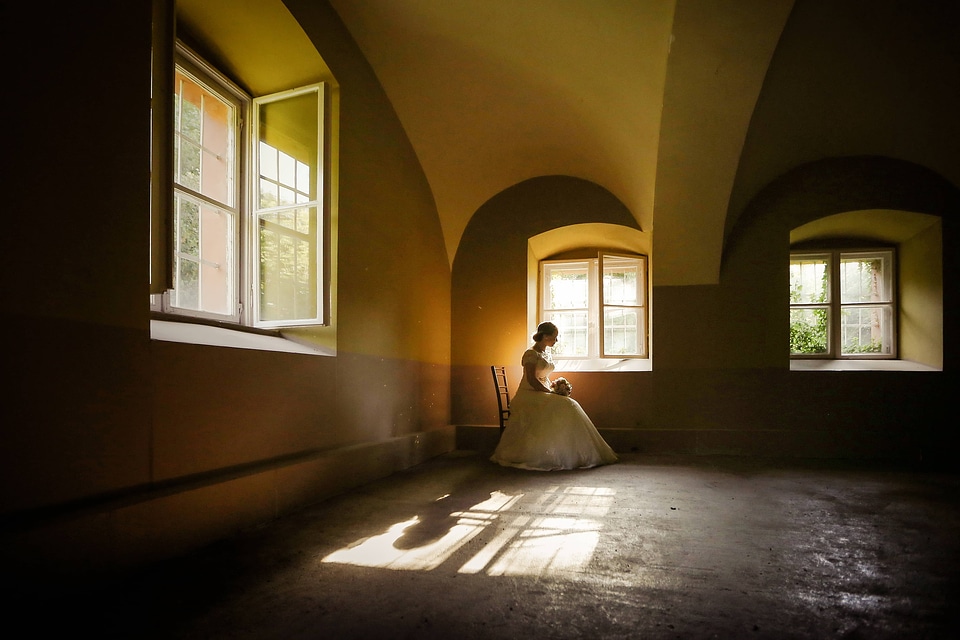 Window alone bride