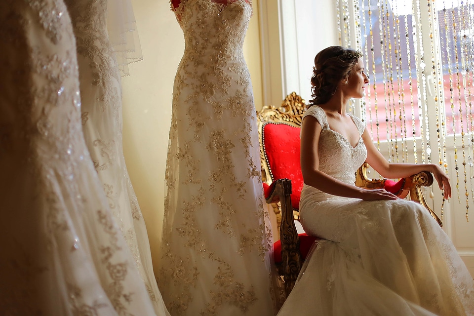 Salon boutique wedding dress