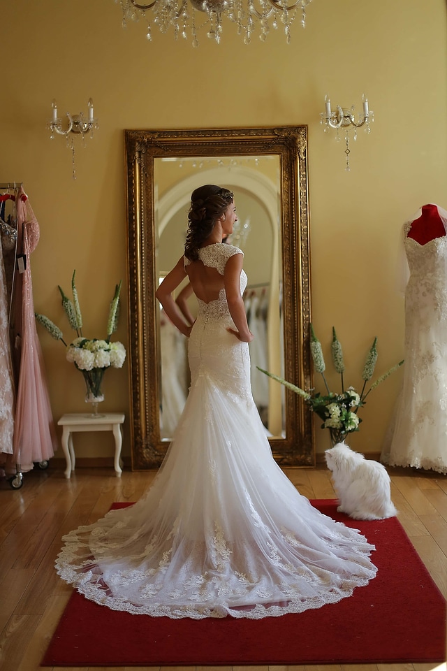Boutique bride wedding dress