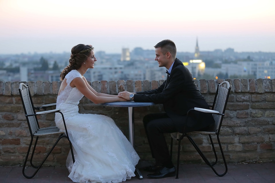 Happiness joy wedding photo