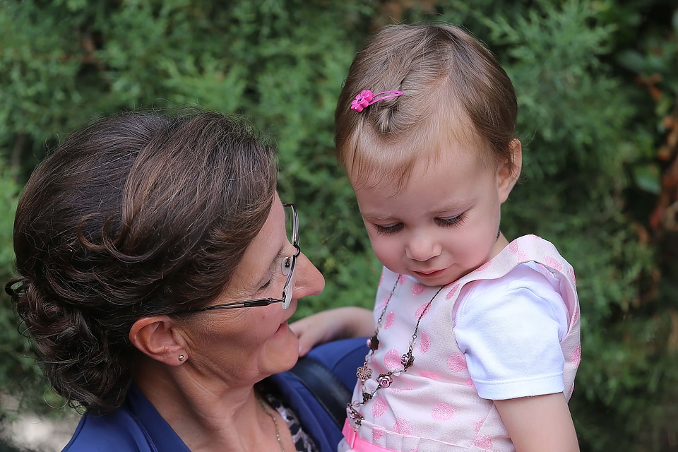 Granddaughter grandmother family