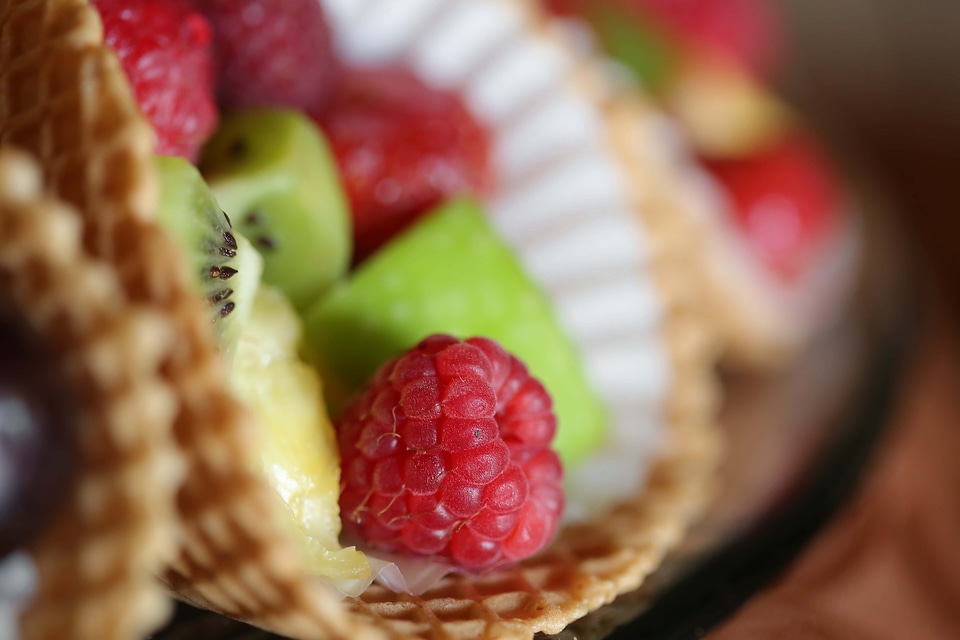 Raspberries salad salad bar