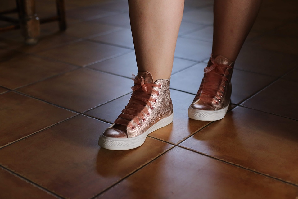 Handmade shoelace sneakers