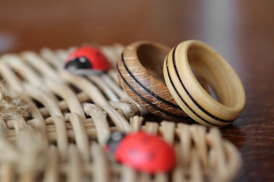 Rings wooden jewelry