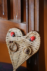 Handmade heart wooden photo