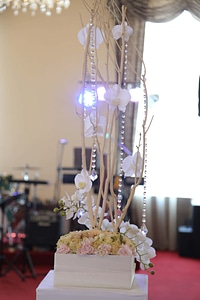 Crystal decoration white flower