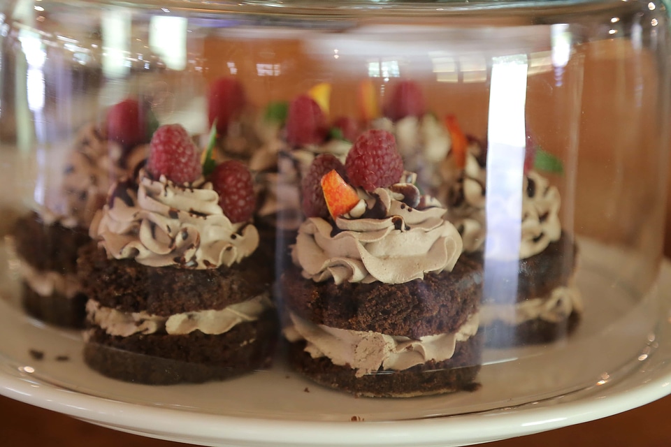 Dessert raspberries cupcake