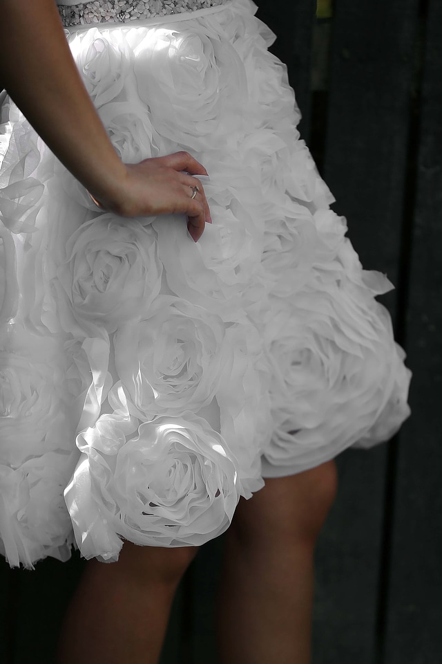 Wedding Dress skirt position
