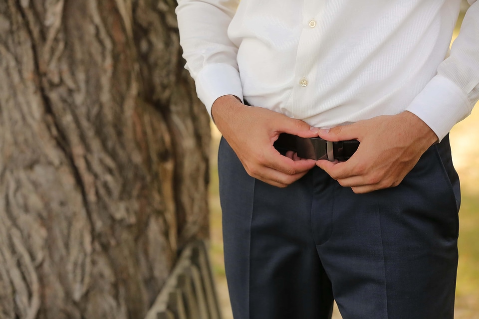 Pants belt buckle photo