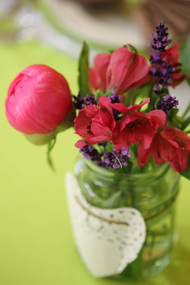 Wildflower jar decoration
