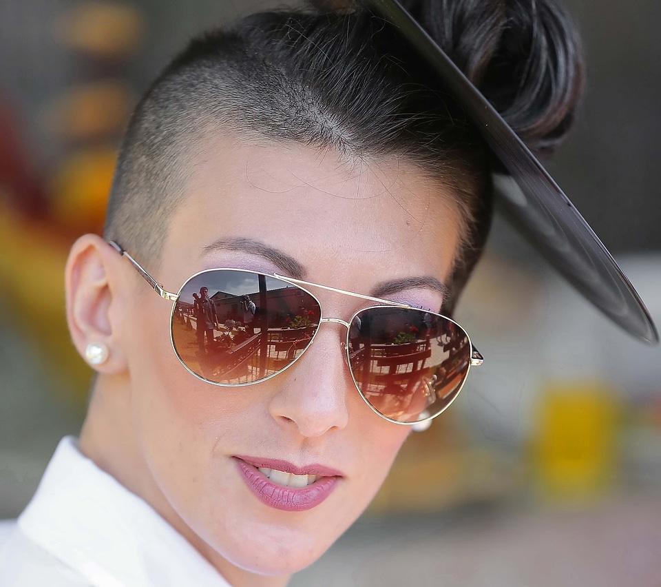 Sunglasses hairstyle vinyl