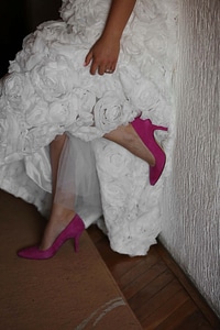 Wedding Dress sandal shoes photo