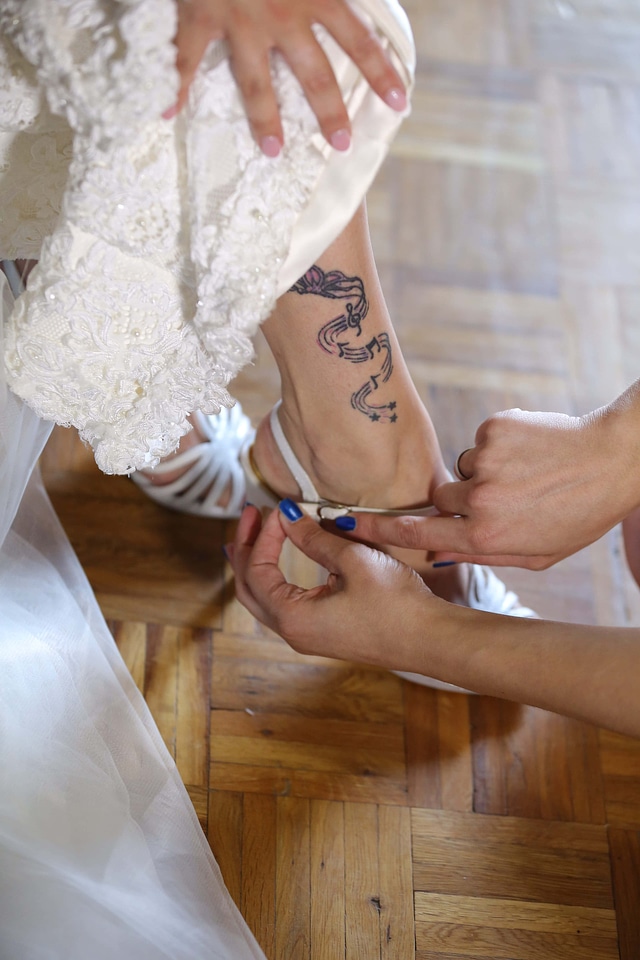 Musical tattoo sandal