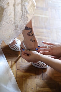 Tattoo legs sandal photo