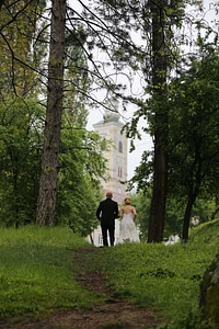 Husband wife walking