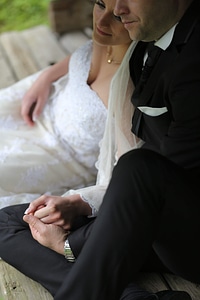 Togetherness wedding dress suit photo