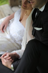 Tie dress wedding dress