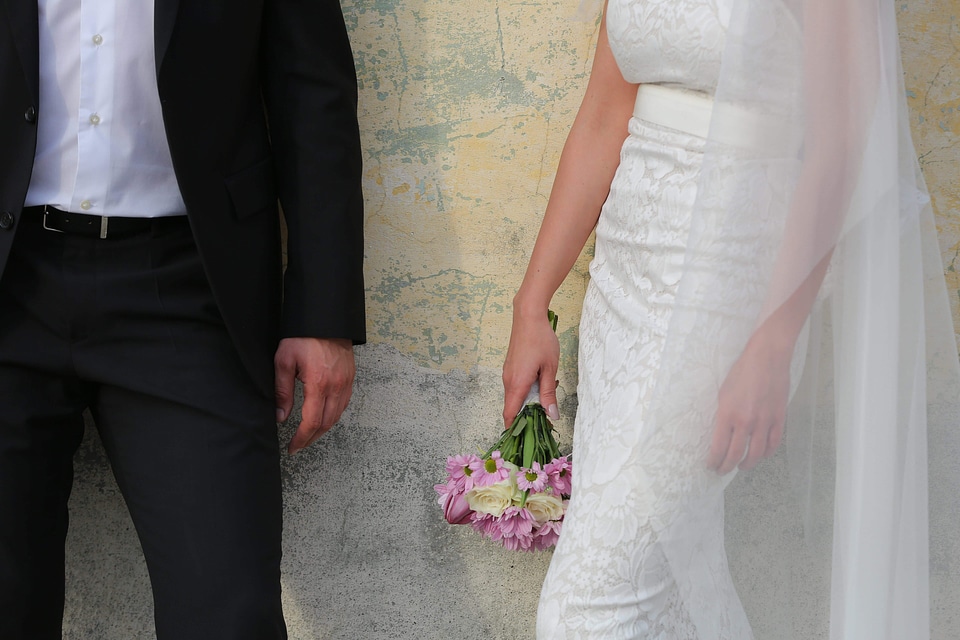 Veil outfit wedding dress