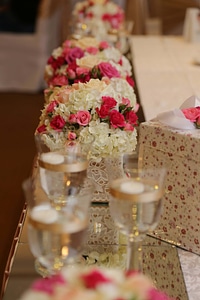 Wedding Bouquet interior decoration glass