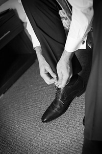 Elegant man black and white photo