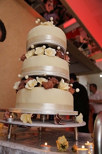 Discotheque bartender wedding cake photo