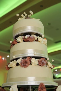 Wedding Cake lights hotel photo