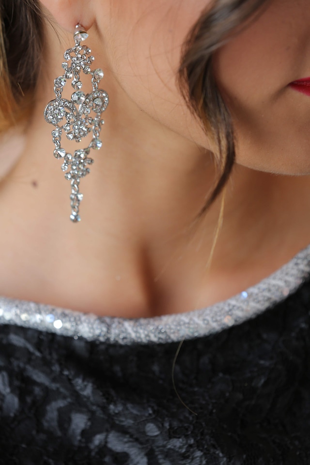Earrings jewel platinum