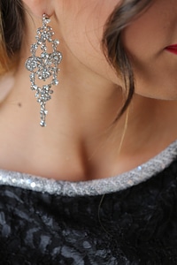Earrings jewel platinum photo