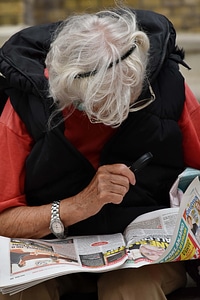 Grandmother granny newspaper