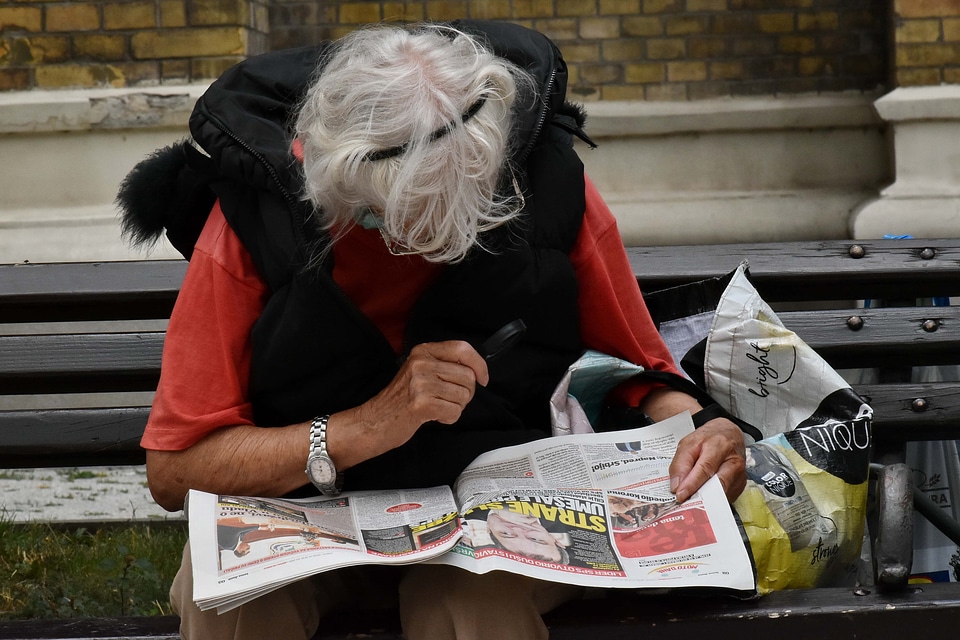 Eye Disease person reading