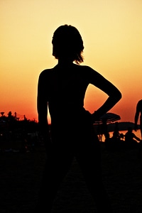 Silhouette shadow sunset