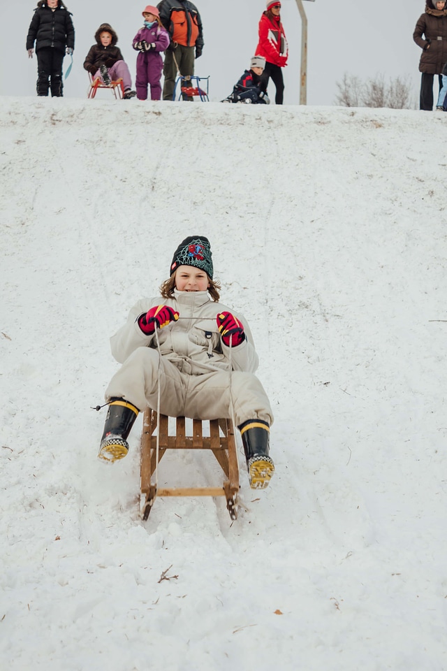 Sled fun winter