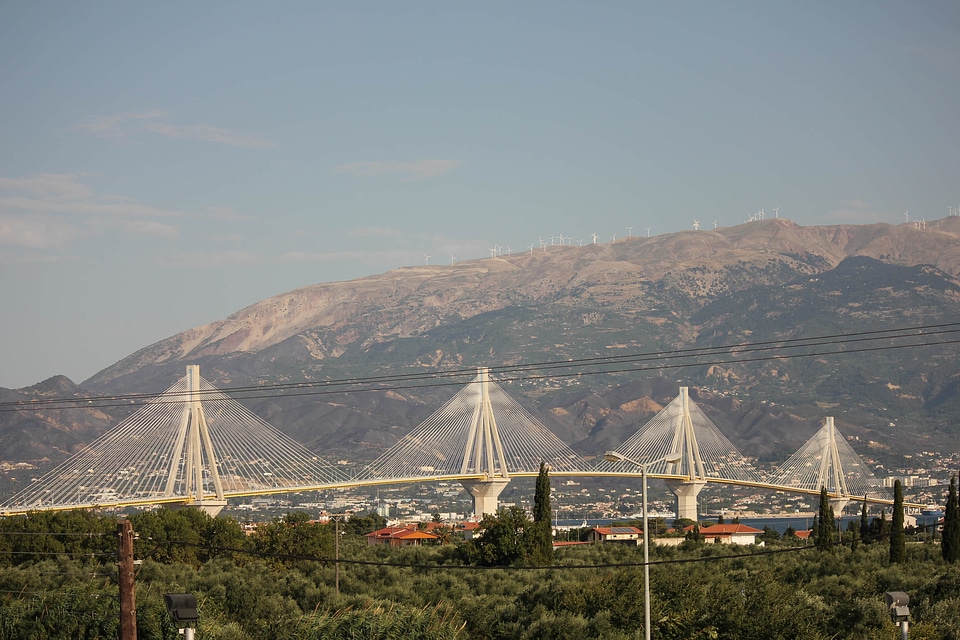 Suspension Bridge white massive