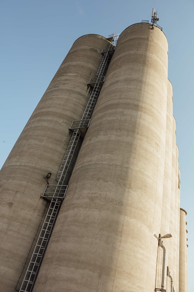 Silo storage staircase photo