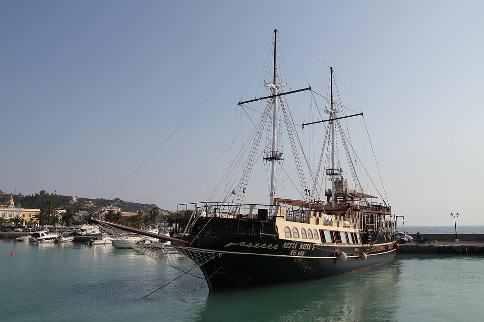 Sailboat harbor historic