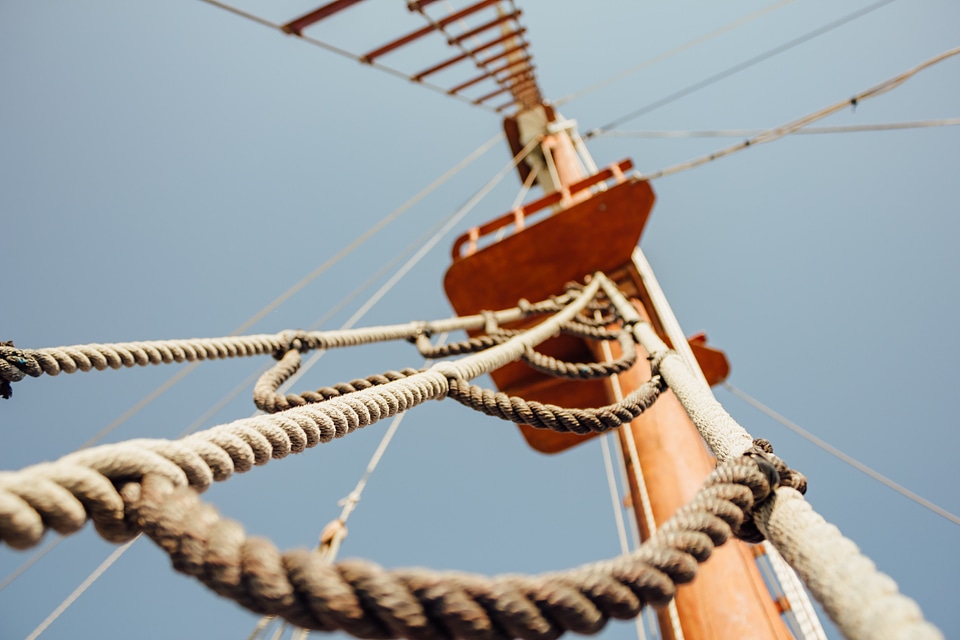Sailing sailboat rope