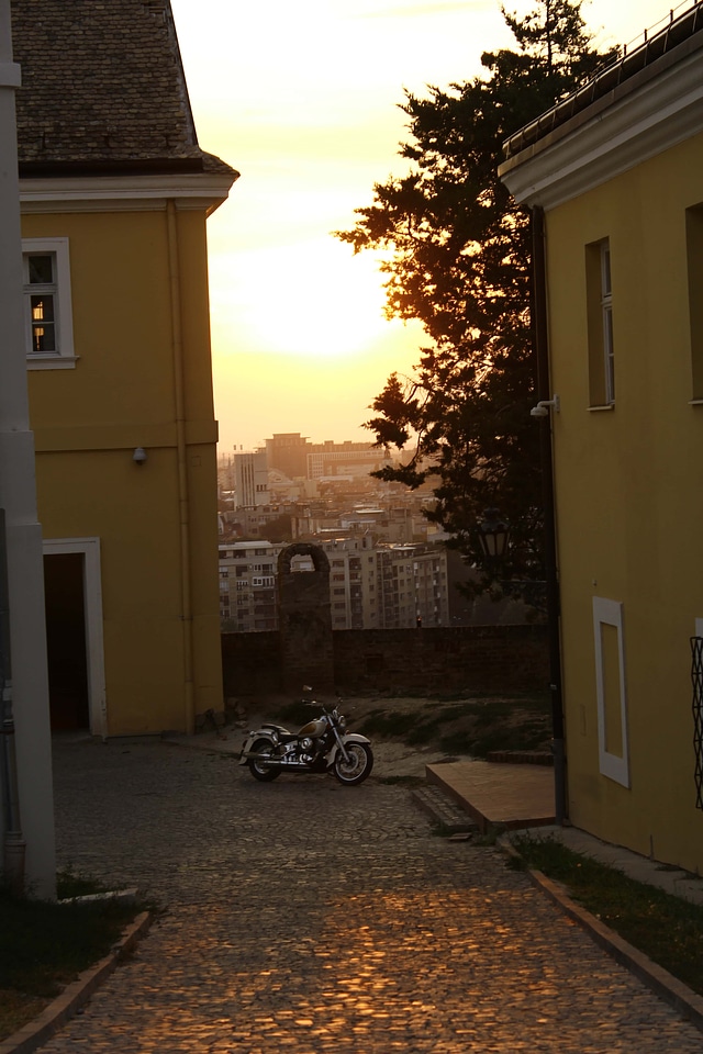 Cityscape street motorcycle