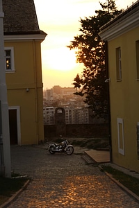 Cityscape street motorcycle