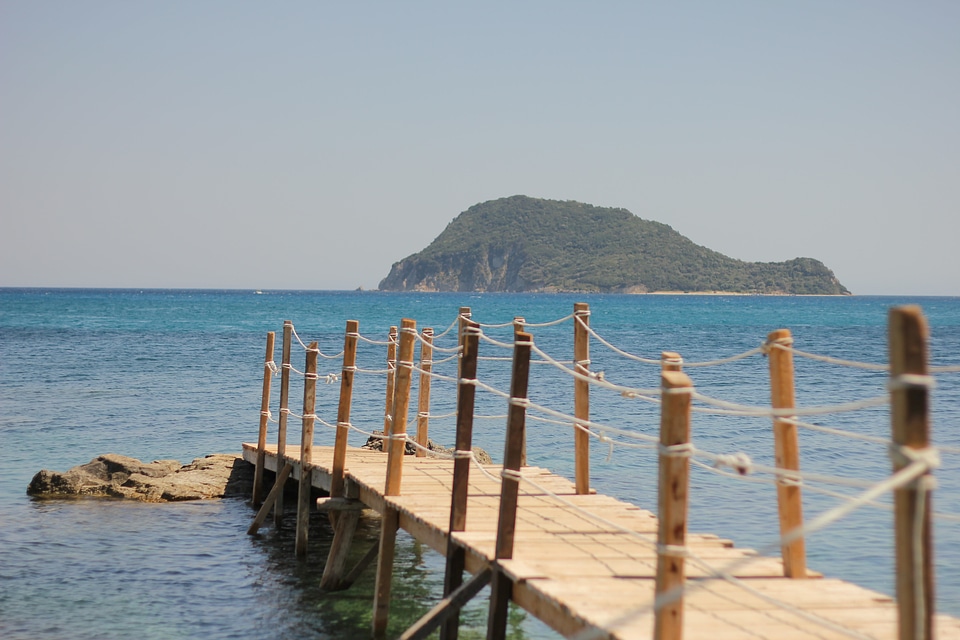 Island bridge ocean
