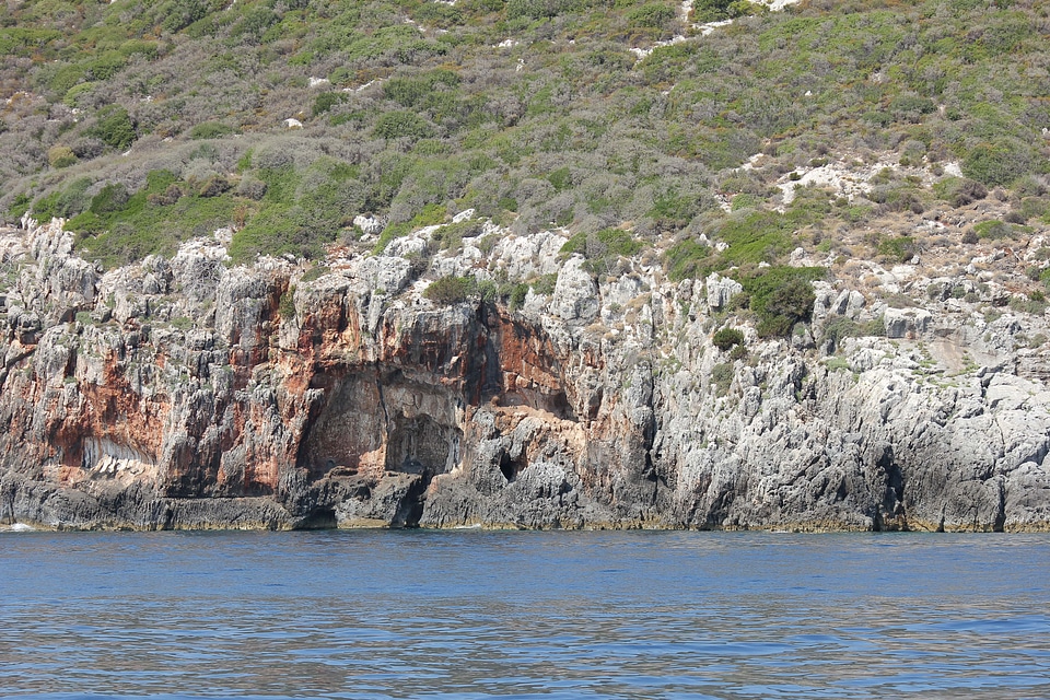 Rock cliff coastline